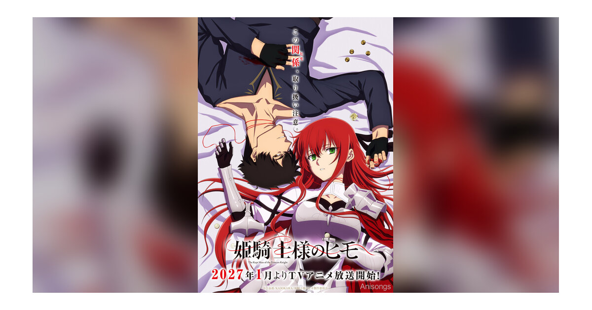 TVアニメ『姫騎士様のヒモ』2027年1月放送決定！ティザービジュアル＆PV公開、キャストに諏訪部順一・小松未可子